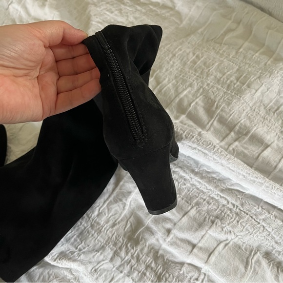 Mango Over Knee block Heel Boot with Back Zipper 37 - Picture 4 of 7